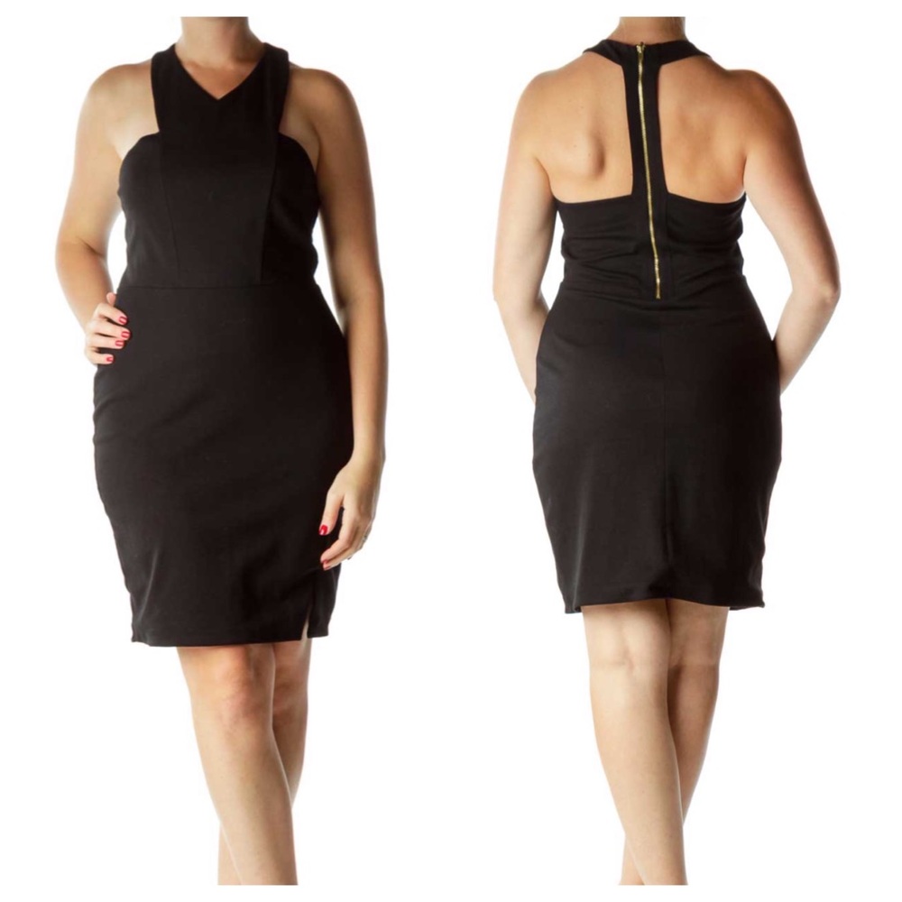 Express front crisscross black dress size 6